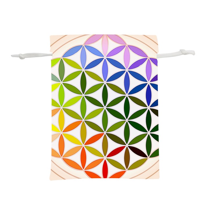 Mandala Rainbow Colorful Lightweight Drawstring Pouch (S)