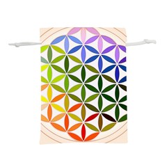 Mandala Rainbow Colorful Lightweight Drawstring Pouch (L)