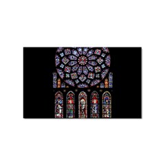 Chartres Cathedral Notre Dame De Paris Stained Glass Sticker Rectangular (100 Pack) by Grandong