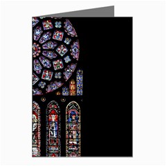 Chartres Cathedral Notre Dame De Paris Stained Glass Greeting Cards (pkg Of 8) by Grandong