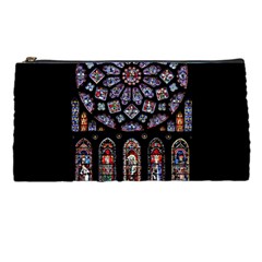 Chartres Cathedral Notre Dame De Paris Stained Glass Pencil Case by Grandong