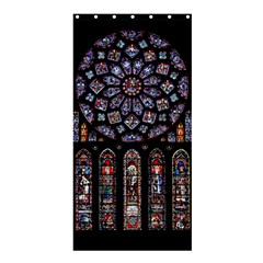 Chartres Cathedral Notre Dame De Paris Stained Glass Shower Curtain 36  X 72  (stall)  by Grandong