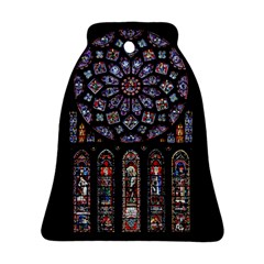 Chartres Cathedral Notre Dame De Paris Stained Glass Bell Ornament (two Sides) by Grandong