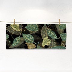 Autumn Fallen Leaves Dried Leaves Hand Towel by Grandong