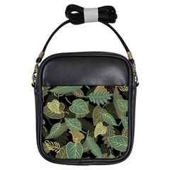 Autumn Fallen Leaves Dried Leaves Girls Sling Bag by Grandong