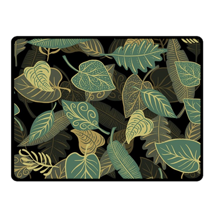 Autumn Fallen Leaves Dried Leaves Two Sides Fleece Blanket (Small)