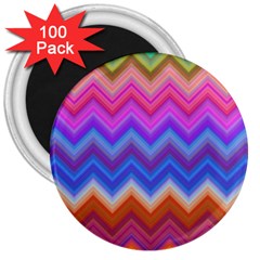 Pattern Chevron Zigzag Background 3  Magnets (100 Pack) by Grandong