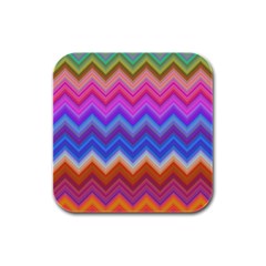 Pattern Chevron Zigzag Background Rubber Square Coaster (4 Pack) by Grandong