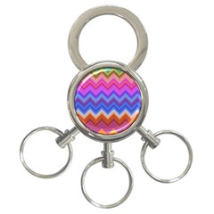 Pattern Chevron Zigzag Background 3-ring Key Chain by Grandong