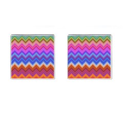 Pattern Chevron Zigzag Background Cufflinks (square) by Grandong