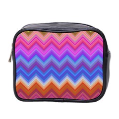 Pattern Chevron Zigzag Background Mini Toiletries Bag (two Sides) by Grandong