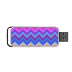 Pattern Chevron Zigzag Background Portable Usb Flash (two Sides) by Grandong