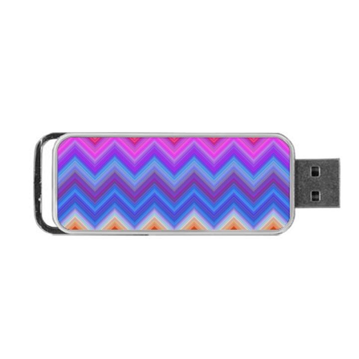 Pattern Chevron Zigzag Background Portable USB Flash (Two Sides)