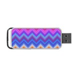 Pattern Chevron Zigzag Background Portable USB Flash (Two Sides) Back