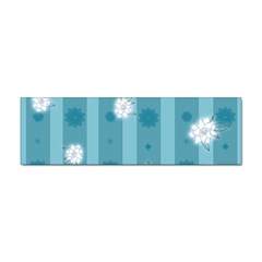 Gardenia Flowers White Blue Sticker (bumper) by Grandong