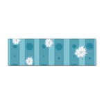 Gardenia Flowers White Blue Sticker (Bumper) Front