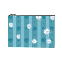 Gardenia Flowers White Blue Cosmetic Bag (large) by Grandong