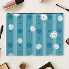 Gardenia Flowers White Blue Cosmetic Bag (xl) by Grandong