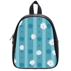 Gardenia Flowers White Blue School Bag (small) by Grandong