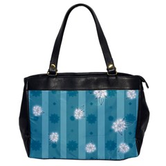 Gardenia Flowers White Blue Oversize Office Handbag by Grandong