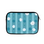 Gardenia Flowers White Blue Apple MacBook Pro 15  Zipper Case Front