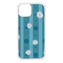 Gardenia Flowers White Blue Iphone 14 Tpu Uv Print Case