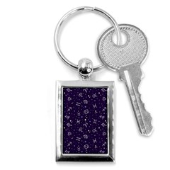 Vector Seamless Dark Zodiac Sign Star Symbol Pattern Key Chain (rectangle) by Grandong