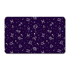 Vector Seamless Dark Zodiac Sign Star Symbol Pattern Magnet (rectangular) by Grandong