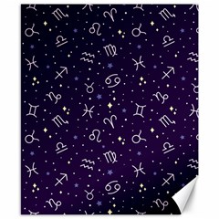 Vector Seamless Dark Zodiac Sign Star Symbol Pattern Canvas 8  X 10  by Grandong