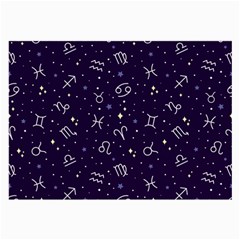 Vector Seamless Dark Zodiac Sign Star Symbol Pattern Large Glasses Cloth by Grandong