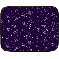 Vector Seamless Dark Zodiac Sign Star Symbol Pattern Fleece Blanket (mini) by Grandong