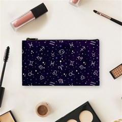 Vector Seamless Dark Zodiac Sign Star Symbol Pattern Cosmetic Bag (small) by Grandong