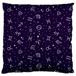 Vector Seamless Dark Zodiac Sign Star Symbol Pattern Large Cushion Case (One Side) Front