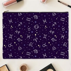 Vector Seamless Dark Zodiac Sign Star Symbol Pattern Cosmetic Bag (xxxl) by Grandong