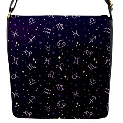 Vector Seamless Dark Zodiac Sign Star Symbol Pattern Flap Closure Messenger Bag (s) by Grandong