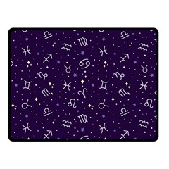 Vector Seamless Dark Zodiac Sign Star Symbol Pattern Two Sides Fleece Blanket (small) by Grandong