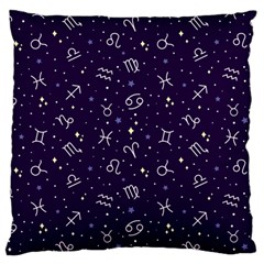 Vector Seamless Dark Zodiac Sign Star Symbol Pattern Large Premium Plush Fleece Cushion Case (one Side) by Grandong