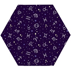 Vector Seamless Dark Zodiac Sign Star Symbol Pattern Wooden Puzzle Hexagon by Grandong