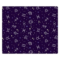 Vector Seamless Dark Zodiac Sign Star Symbol Pattern Premium Plush Fleece Blanket (small) by Grandong