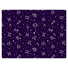 Vector Seamless Dark Zodiac Sign Star Symbol Pattern Premium Plush Fleece Blanket (extra Small) by Grandong