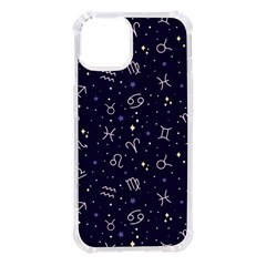 Vector Seamless Dark Zodiac Sign Star Symbol Pattern Iphone 14 Tpu Uv Print Case by Grandong