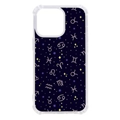 Vector Seamless Dark Zodiac Sign Star Symbol Pattern Iphone 13 Pro Tpu Uv Print Case by Grandong