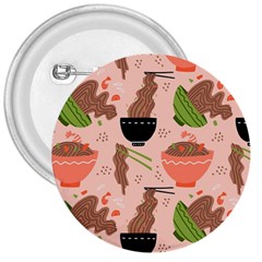 Japanese Street Food Soba Noodle In Bowl Pattern 3  Buttons by Grandong