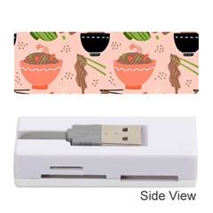 Japanese Street Food Soba Noodle In Bowl Pattern Memory Card Reader (stick) by Grandong