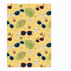 Seamless Pattern Of Sunglasses Tropical Leaves And Flower Small Garden Flag (Two Sides)