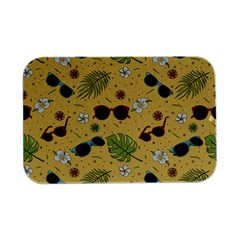 Seamless Pattern Of Sunglasses Tropical Leaves And Flower Open Lid Metal Box (silver)   by Grandong