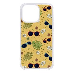 Seamless Pattern Of Sunglasses Tropical Leaves And Flower Iphone 13 Pro Tpu Uv Print Case