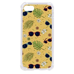 Seamless Pattern Of Sunglasses Tropical Leaves And Flower Iphone Se by Grandong