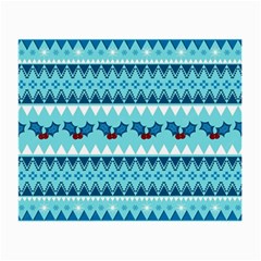 Blue Christmas Vintage Ethnic Seamless Pattern Small Glasses Cloth by Grandong