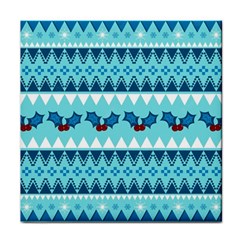 Blue Christmas Vintage Ethnic Seamless Pattern Face Towel by Grandong